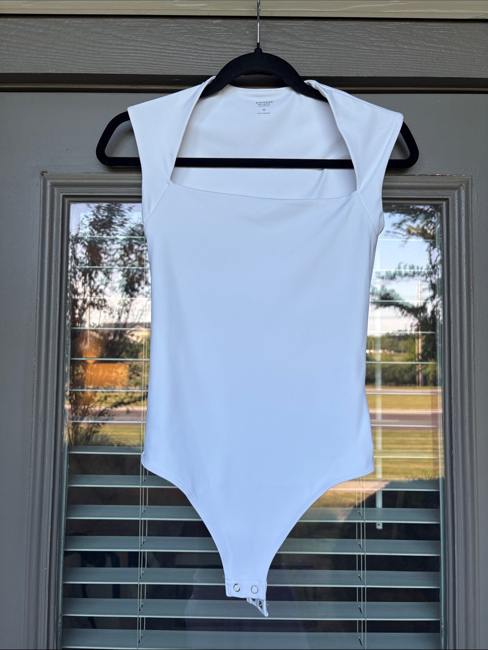 Express Body Contour Bodysuit Square Neck